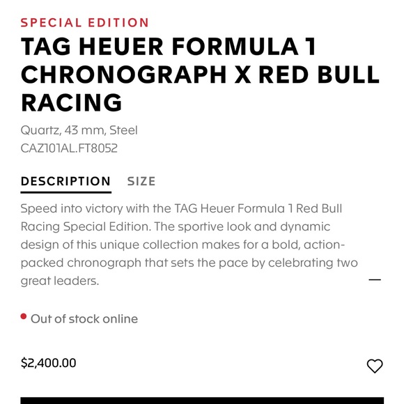 TAG Heuer Formula 1 Red Bull Racing Edition - Picture 3 of 6